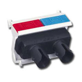 Siemon MX-S2-02 MAX Fiber Adapter Angled Module with 1 Duplex ST (2 Fibers) (Package of 20)